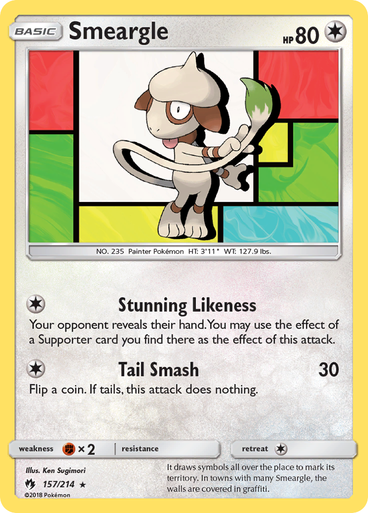 Smeargle (157/214) [Sun & Moon: Lost Thunder] | Good Games Adelaide SA
