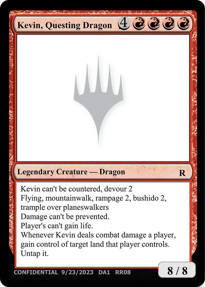 Kevin Questing Dragon  (Un-Known Event Playtest Cards)  | Good Games Adelaide SA