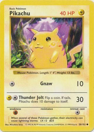Pikachu (58/102) [Base Set Shadowless Unlimited] | Good Games Adelaide SA