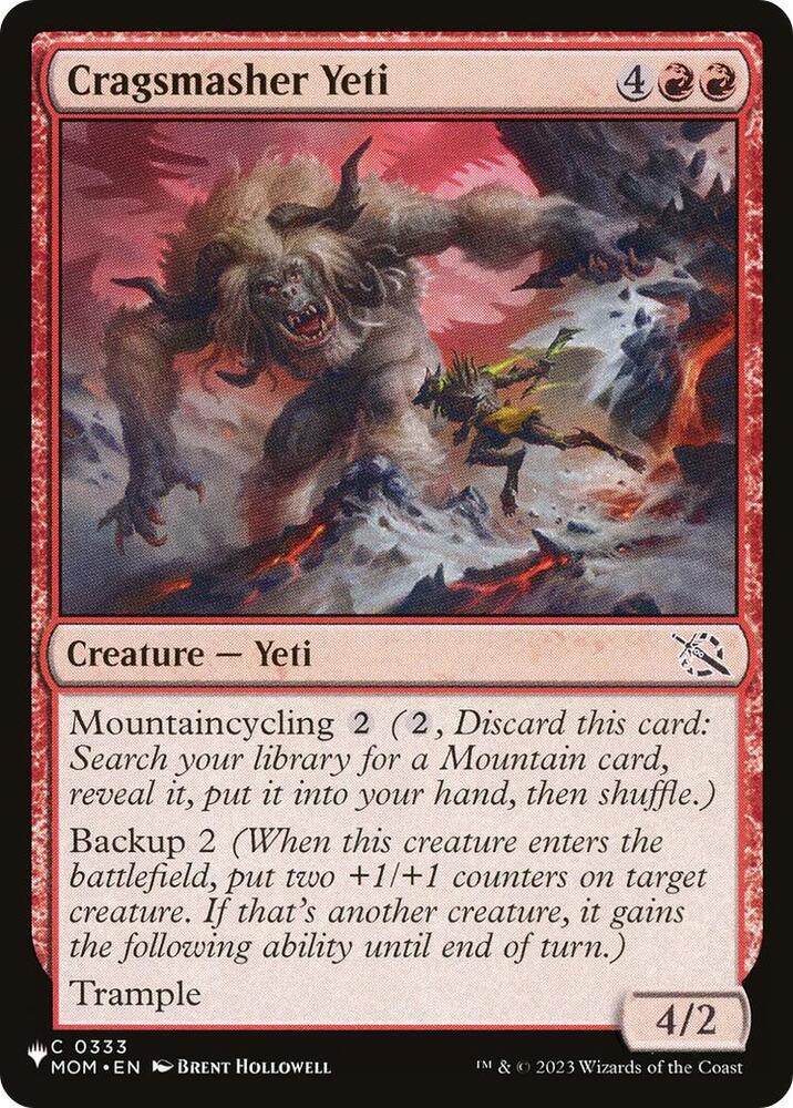 Cragsmasher Yeti 0333 (The List Reprints)  | Good Games Adelaide SA