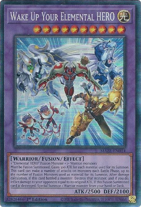 Wake Up Your Elemental HERO [MAZE-EN014] Collector's Rare | Good Games Adelaide SA