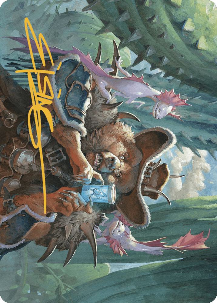 Doc Aurlock Grizzled Genius Art Card Gold Stamped Signature 21 (Art Series: Outlaws of Thunder Junction)  | Good Games Adelaide SA