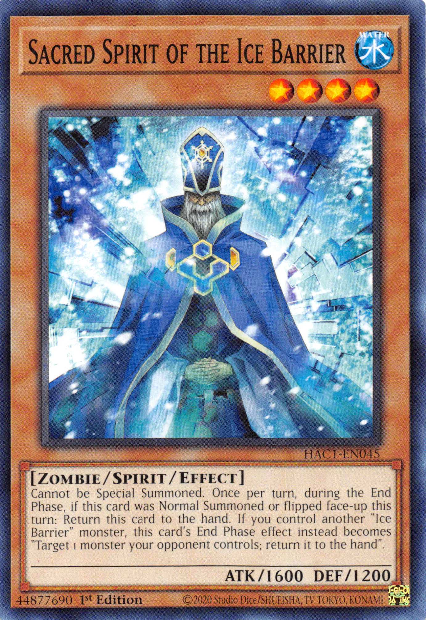 Sacred Spirit of the Ice Barrier (Duel Terminal) [HAC1-EN045] Parallel Rare | Good Games Adelaide SA
