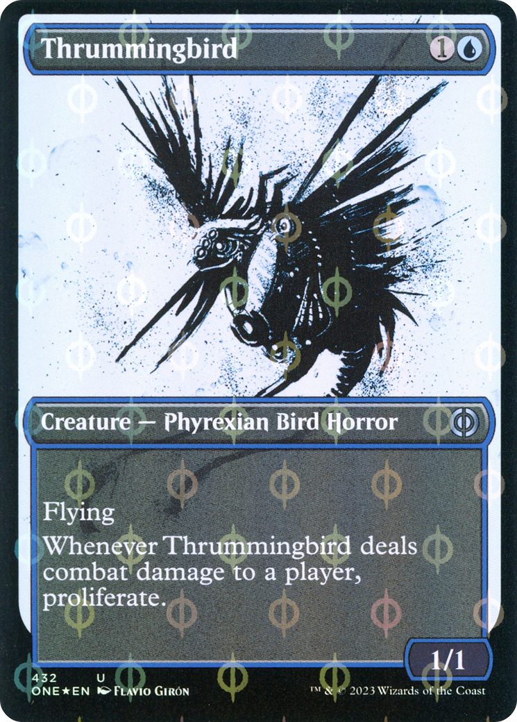 Thrummingbird (Showcase Ichor Step-and-Compleat Foil) [Phyrexia: All Will Be One] | Good Games Adelaide SA