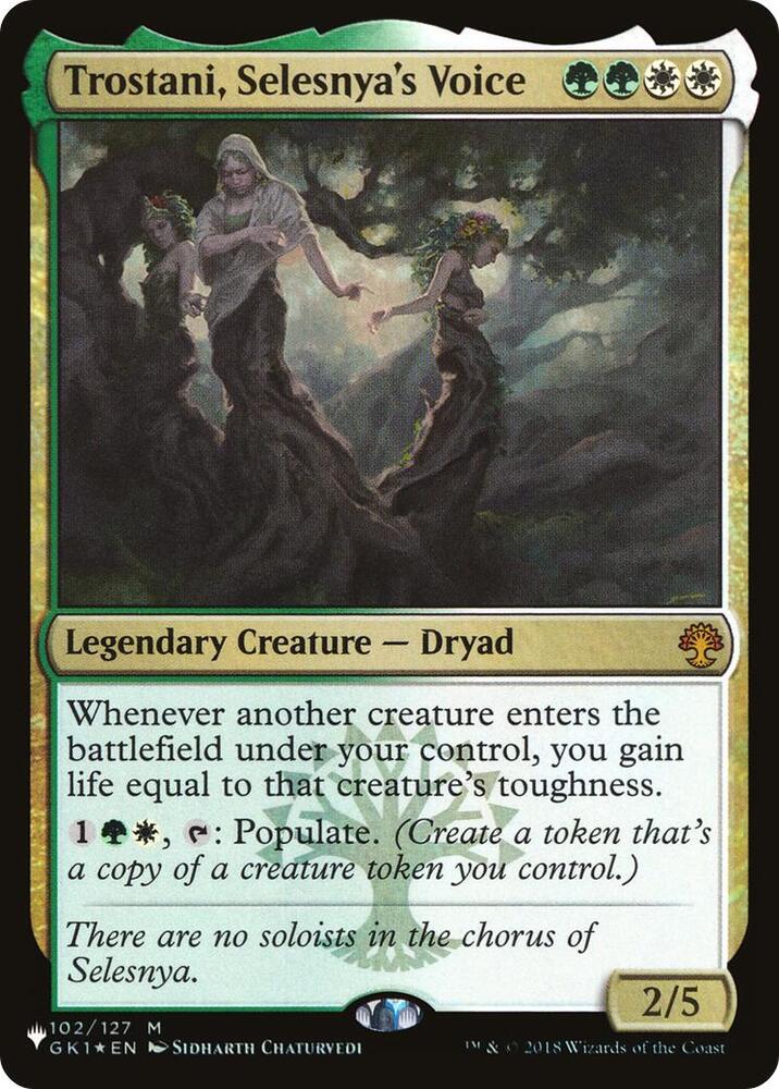 Trostani Selesnyas Voice 102/127 (The List Reprints)  | Good Games Adelaide SA
