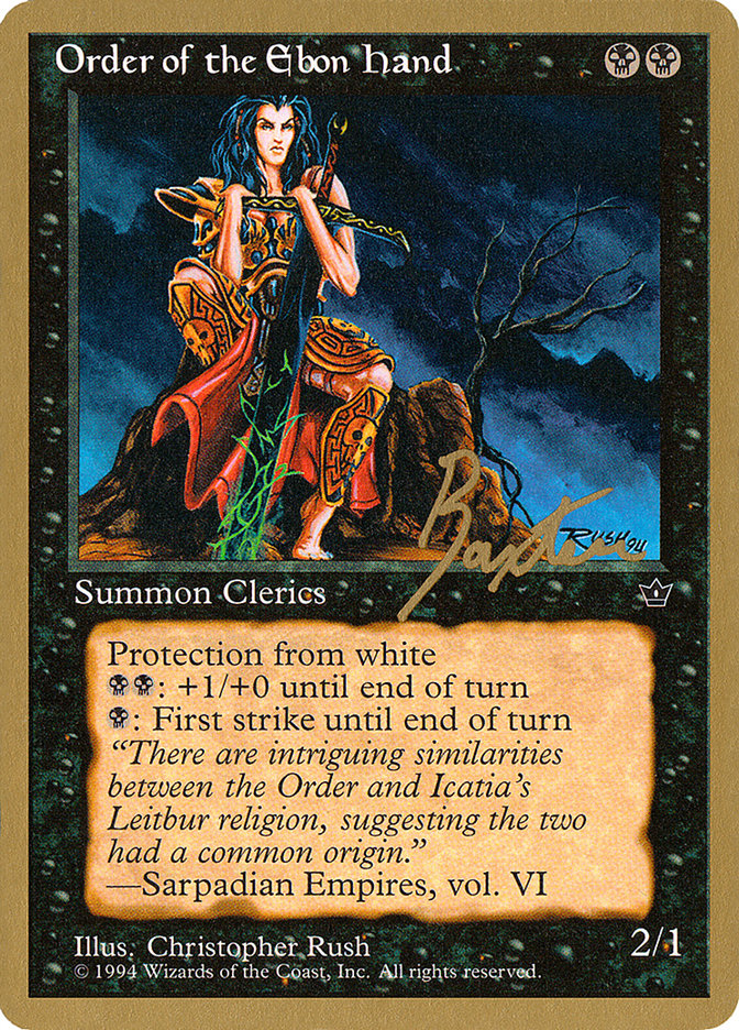 Order of the Ebon Hand (Rush) (George Baxter) [Pro Tour Collector Set] | Good Games Adelaide SA