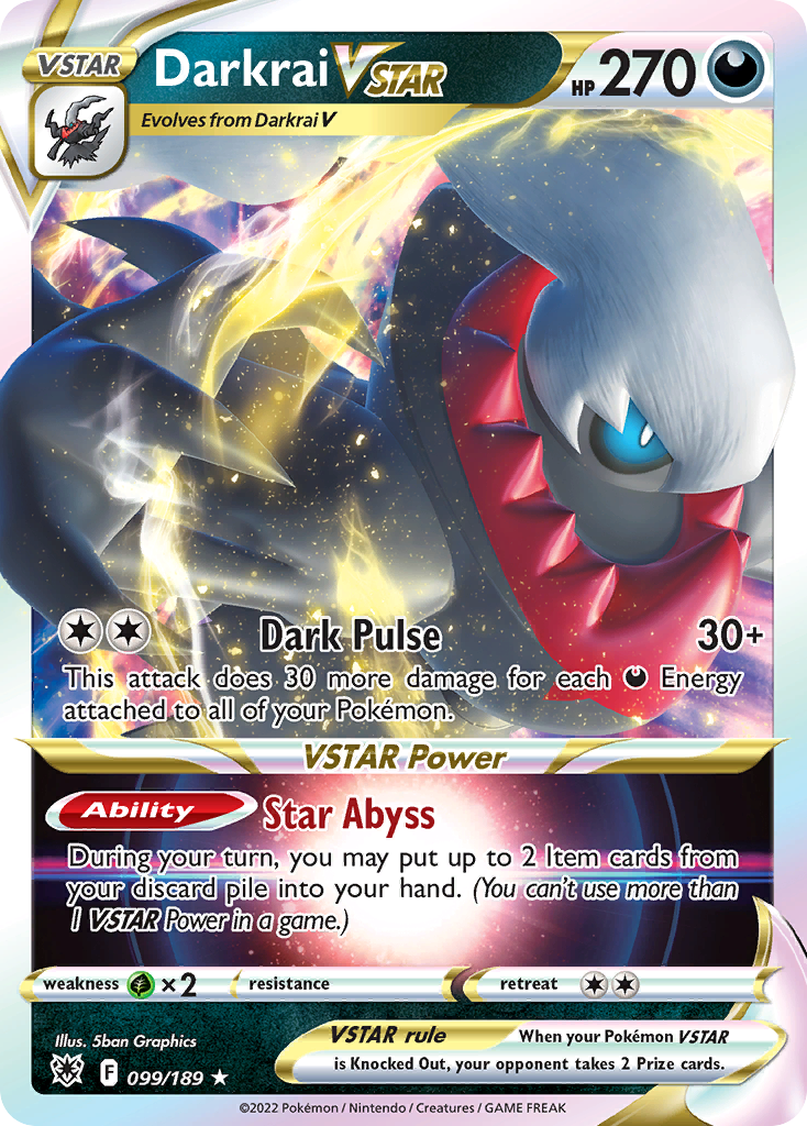 Darkrai VSTAR (099/189) (Jumbo Card) [Sword & Shield: Astral Radiance] | Good Games Adelaide SA