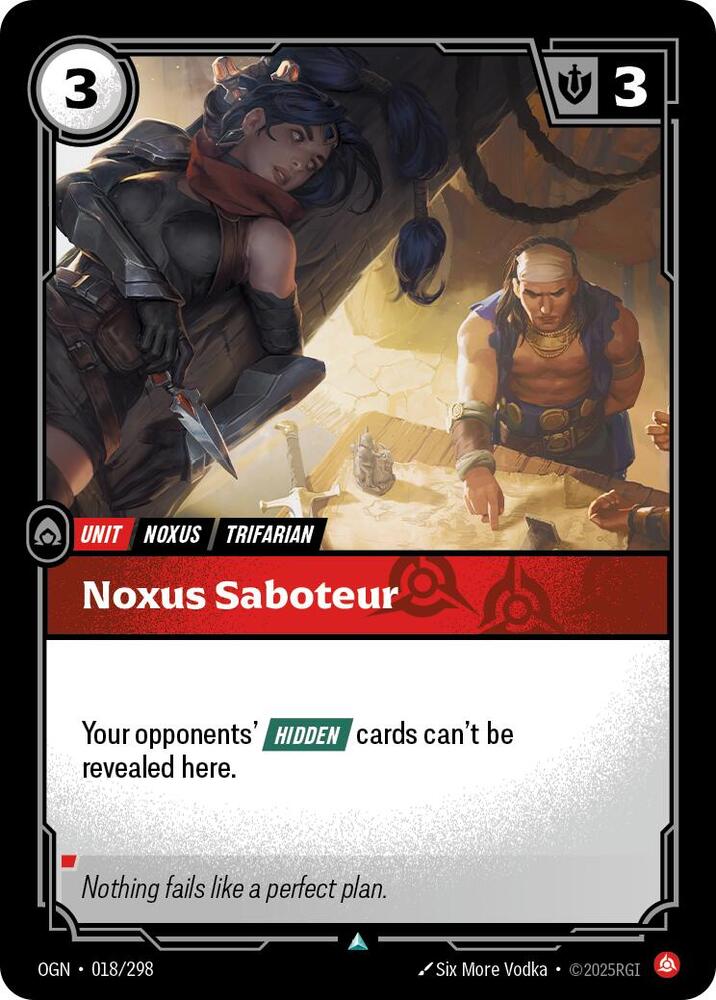 Noxus Saboteur 018/298 (Origins)  | Good Games Adelaide SA