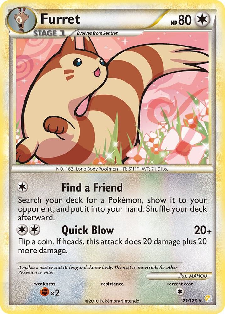 Furret 21/123 (HeartGold SoulSilver)  | Good Games Adelaide SA