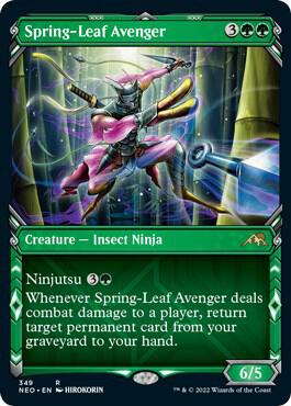 Spring-Leaf Avenger 349 (Kamigawa: Neon Dynasty)  - Showcase Foil | Good Games Adelaide SA