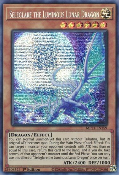Seleglare the Luminous Lunar Dragon [MP21-EN159] Prismatic Secret Rare | Good Games Adelaide SA