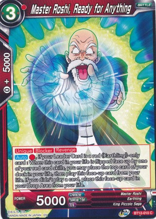 Master Roshi, Ready for Anything [BT12-010] | Good Games Adelaide SA