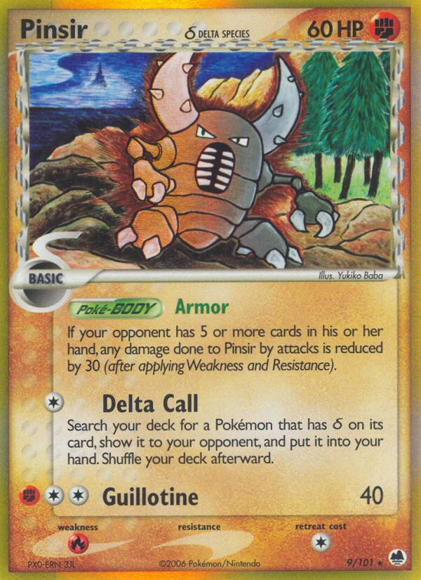 Pinsir (9/101) (Delta Species) [EX: Dragon Frontiers] | Good Games Adelaide SA