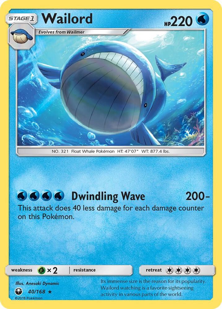 Wailord 40/168 (SM - Celestial Storm)  | Good Games Adelaide SA
