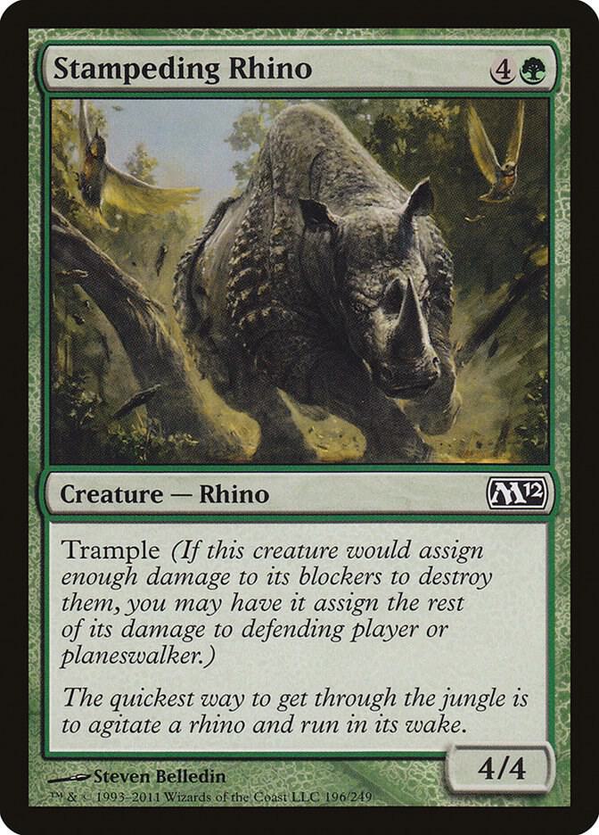 Stampeding Rhino 196 (Magic 2012 (M12))  - Foil | Good Games Adelaide SA
