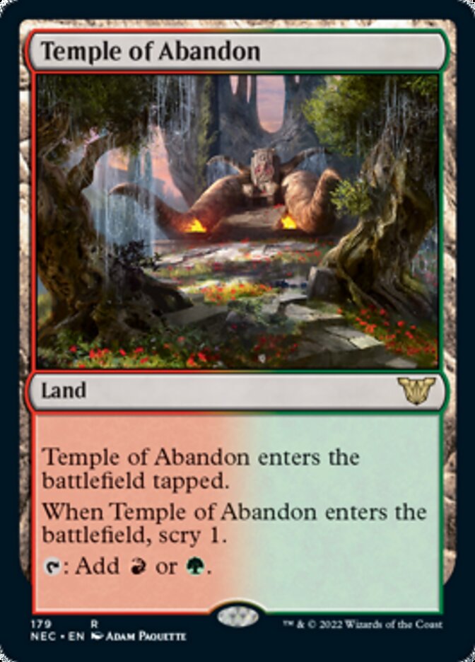Temple of Abandon [Kamigawa: Neon Dynasty Commander] | Good Games Adelaide SA
