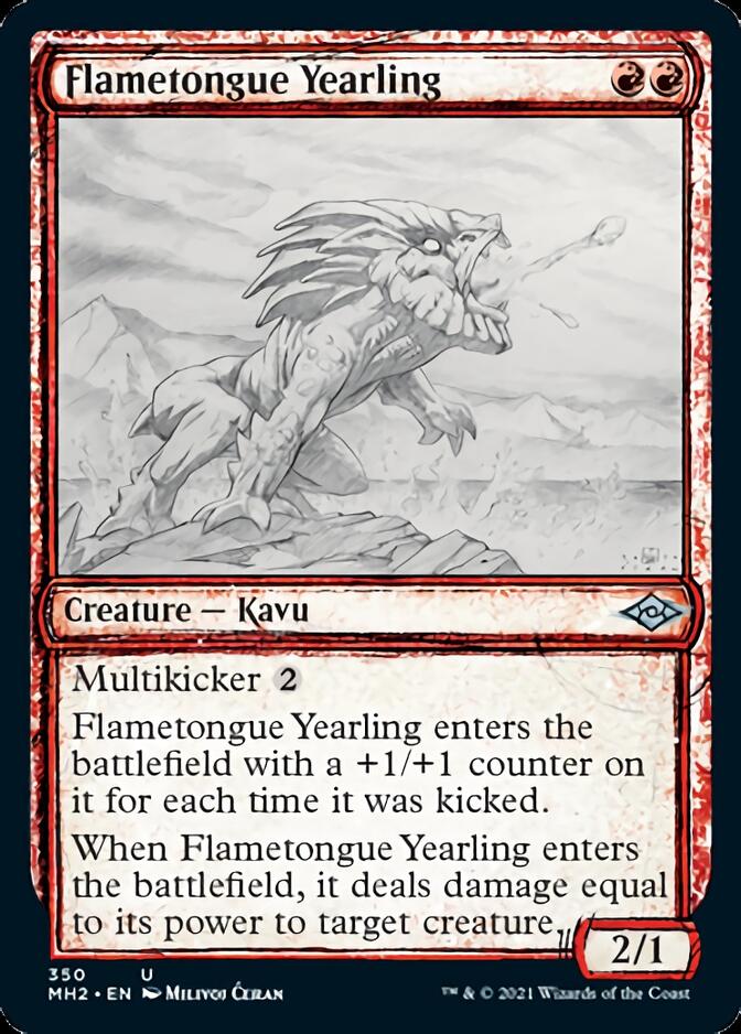 Flametongue Yearling (Sketch) [Modern Horizons 2] | Good Games Adelaide SA