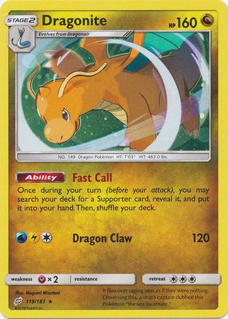 Dragonite (119/181) (Cosmos Holo) [Sun & Moon: Team Up] | Good Games Adelaide SA