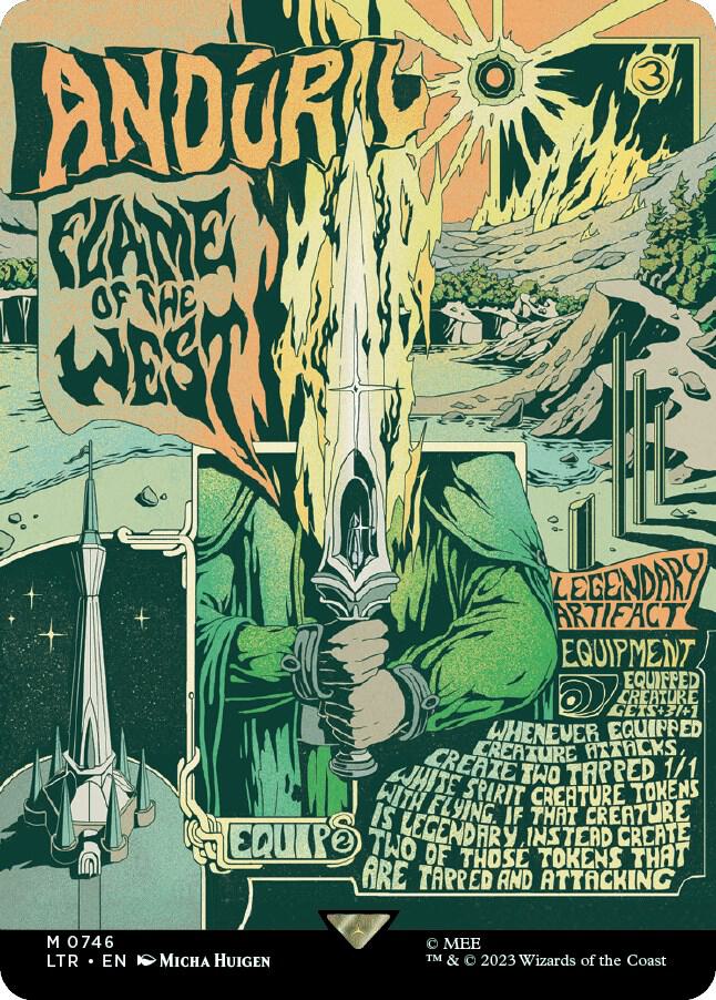 Andúril, Flame of the West 746 (Universes Beyond: The Lord of the Rings: Tales of Middle-earth)  - Borderless Poster | Good Games Adelaide SA
