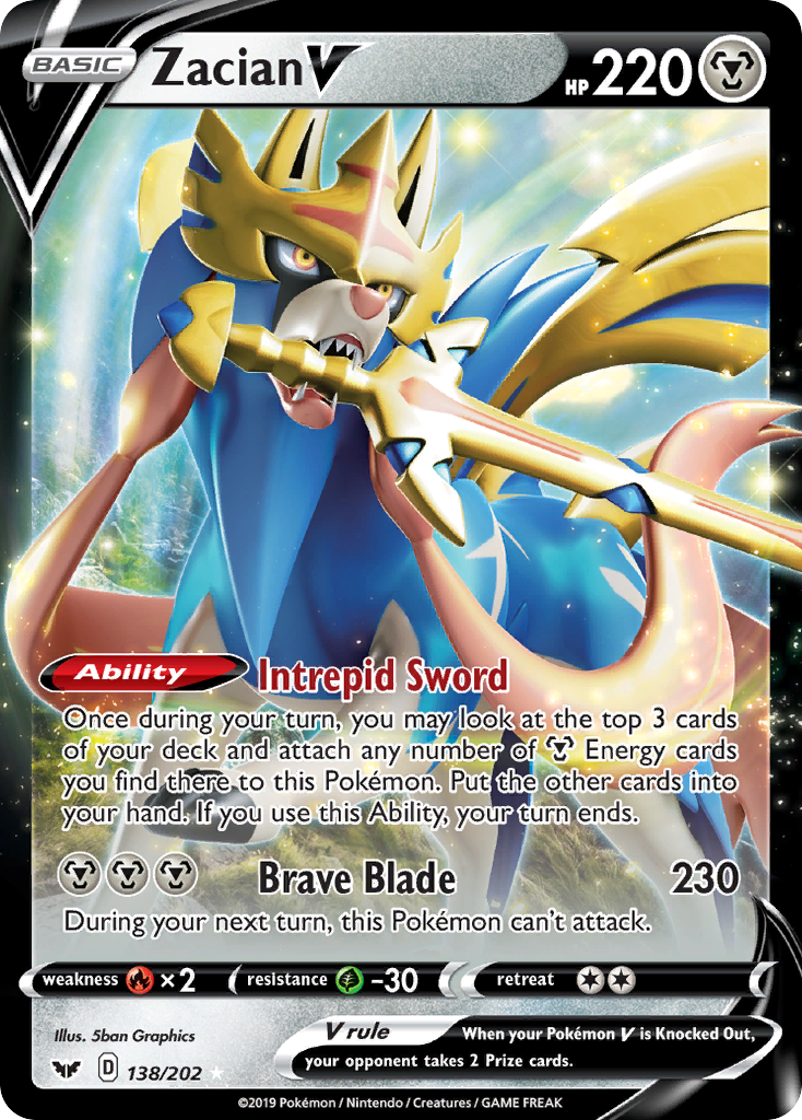 Zacian V (138/202) [Sword & Shield: Base Set] | Good Games Adelaide SA