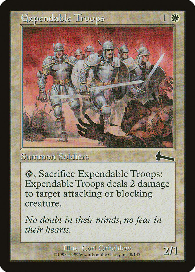 Expendable Troops [Urza's Legacy] | Good Games Adelaide SA