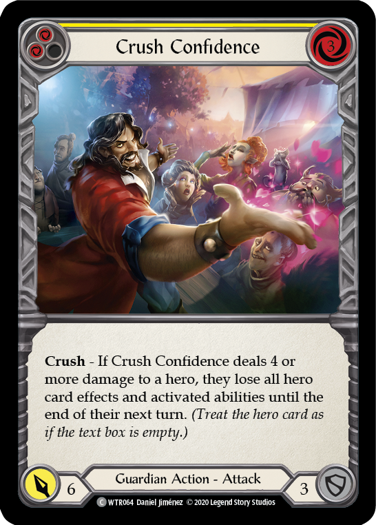 Crush Confidence (Yellow) [U-WTR064] Unlimited Rainbow Foil | Good Games Adelaide SA