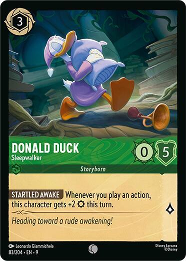 Donald Duck Sleepwalker 83/204 (Fabled)  - Cold Foil | Good Games Adelaide SA