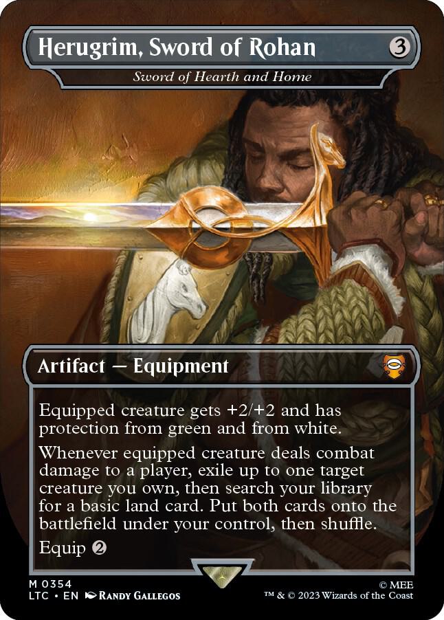 Herugrim Sword of Rohan Sword of Hearth and Home 354 (Commander: The Lord of the Rings: Tales of Middle-earth)  - Foil | Good Games Adelaide SA
