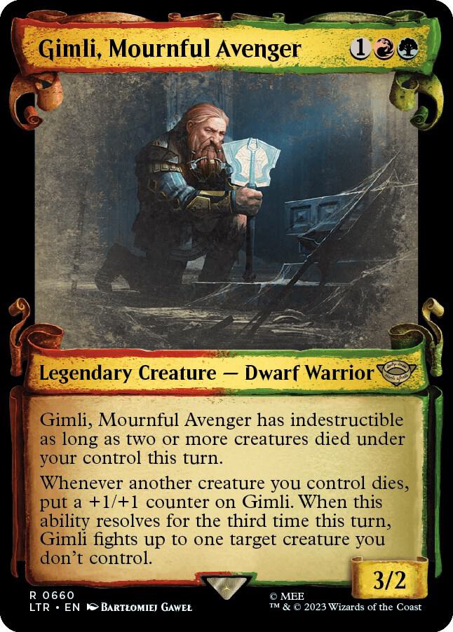 Gimli, Mournful Avenger 660 (Universes Beyond: The Lord of the Rings: Tales of Middle-earth)  - Showcase Scroll | Good Games Adelaide SA