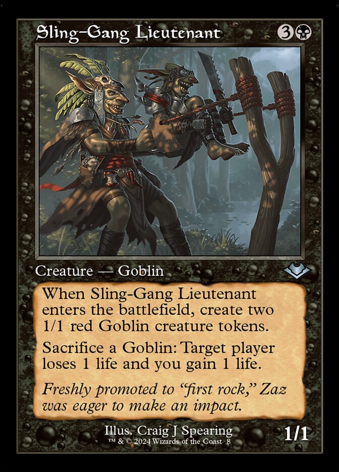 Sling-Gang Lieutenant 8/0 (Modern Horizons)  - Retro Foil | Good Games Adelaide SA