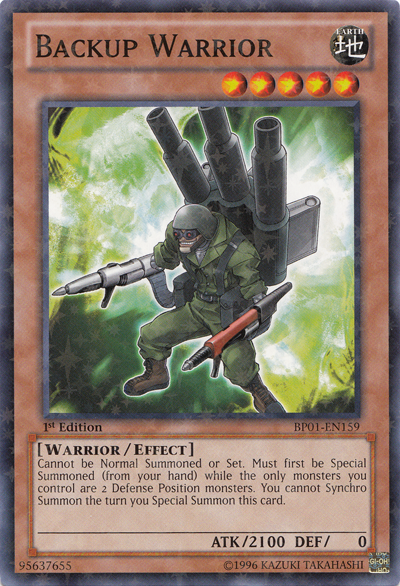 Backup Warrior [BP01-EN159] Starfoil Rare | Good Games Adelaide SA