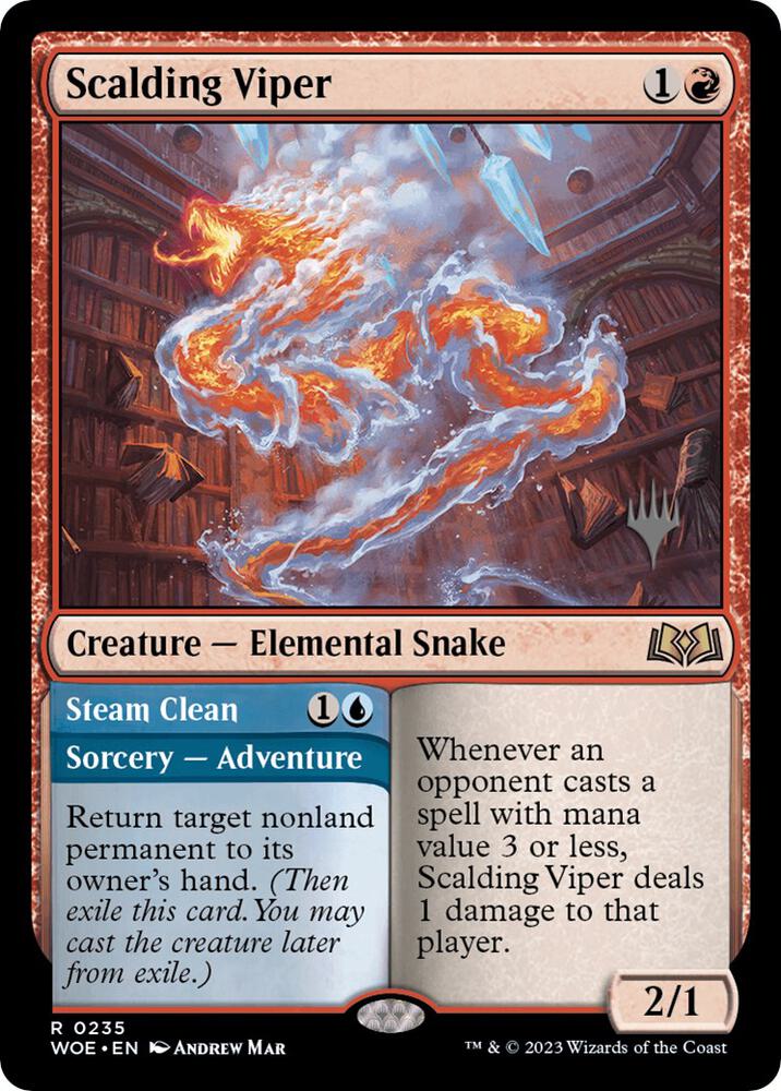 Scalding Viper 235 (Promo Pack: Wilds of Eldraine)  - Foil | Good Games Adelaide SA