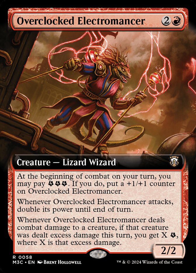 Overclocked Electromancer 58/411 (Commander: Modern Horizons 3)  - Extended Art | Good Games Adelaide SA