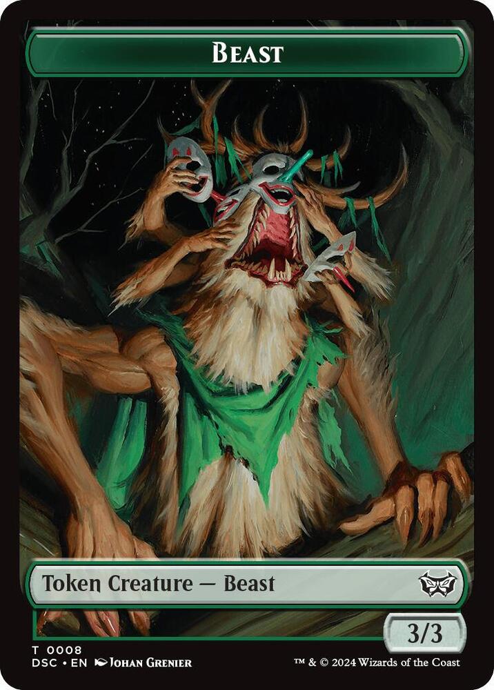 Beast Scarecrow Double Sided Token 8 // 23 (Commander: Duskmourn: House of Horror)  | Good Games Adelaide SA