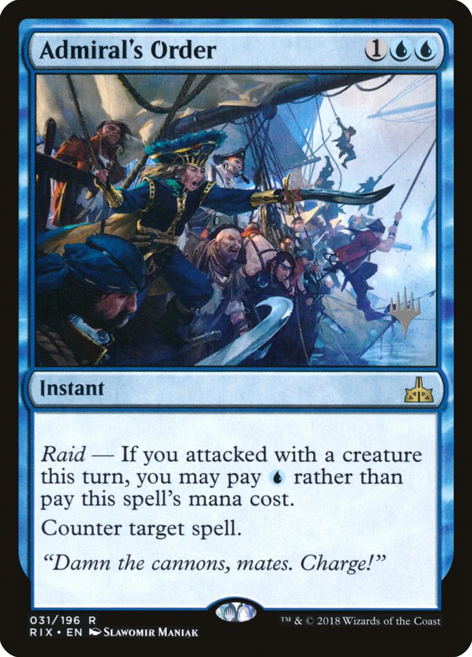Admiral's Order [Rivals of Ixalan Promos] | Good Games Adelaide SA