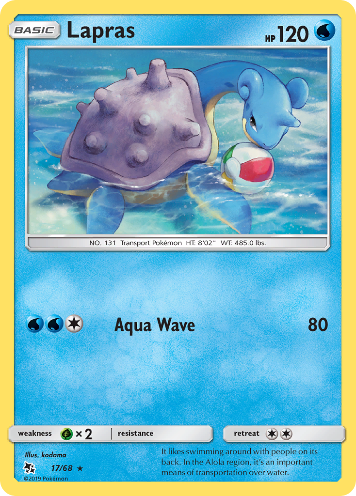 Lapras (17/68) [Sun & Moon: Hidden Fates] | Good Games Adelaide SA