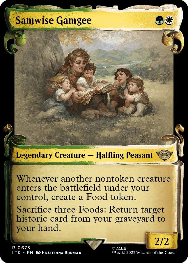 Samwise Gamgee 673 (Universes Beyond: The Lord of the Rings: Tales of Middle-earth)  - Showcase Scroll Foil | Good Games Adelaide SA