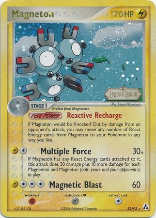 Magneton (22/92) (Stamped) [EX: Legend Maker] | Good Games Adelaide SA