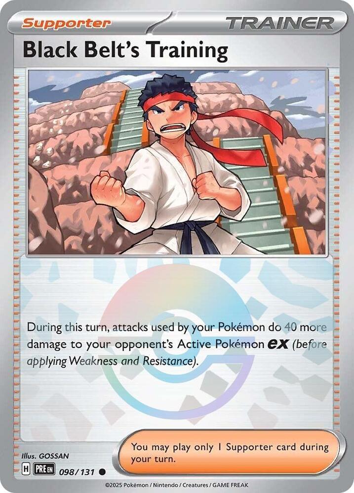 Black Belt's Training (098/131) (Poke Ball Pattern) [Scarlet & Violet: Prismatic Evolutions] | Good Games Adelaide SA