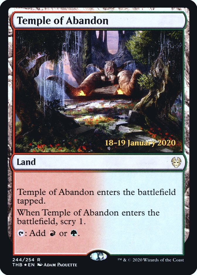 Temple of Abandon [Theros Beyond Death Prerelease Promos] | Good Games Adelaide SA