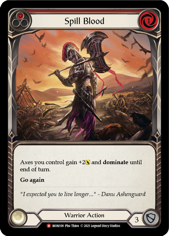 Spill Blood [MON109-RF] 1st Edition Rainbow Foil | Good Games Adelaide SA