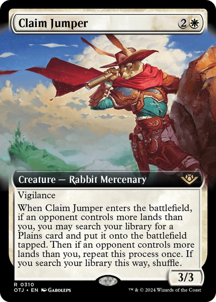 Claim Jumper 310/286 (Outlaws of Thunder Junction)  - Extended Art Foil | Good Games Adelaide SA