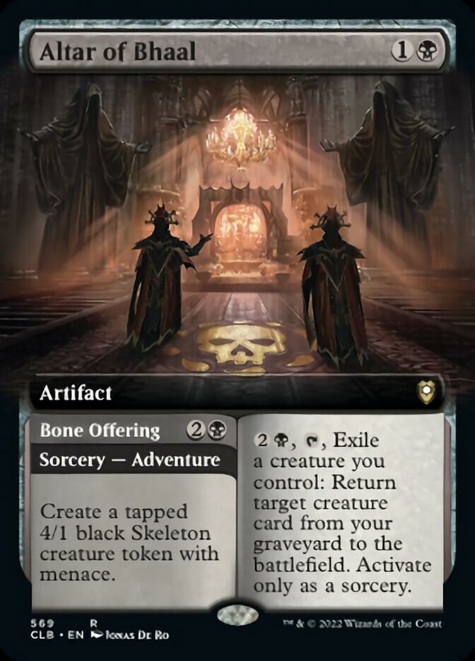 Altar of Bhaal // Bone Offering (Extended Art) [Commander Legends: Battle for Baldur's Gate] | Good Games Adelaide SA
