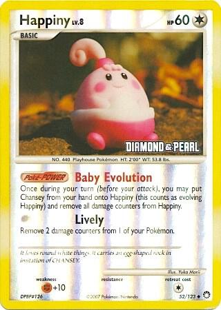 Happiny 52 123 Diamond and Pearl 052/123 (Burger King Promos)  - Reverse Holofoil | Good Games Adelaide SA