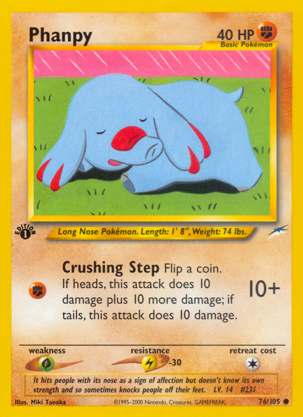Phanpy (76/105) [Neo Destiny 1st Edition] | Good Games Adelaide SA