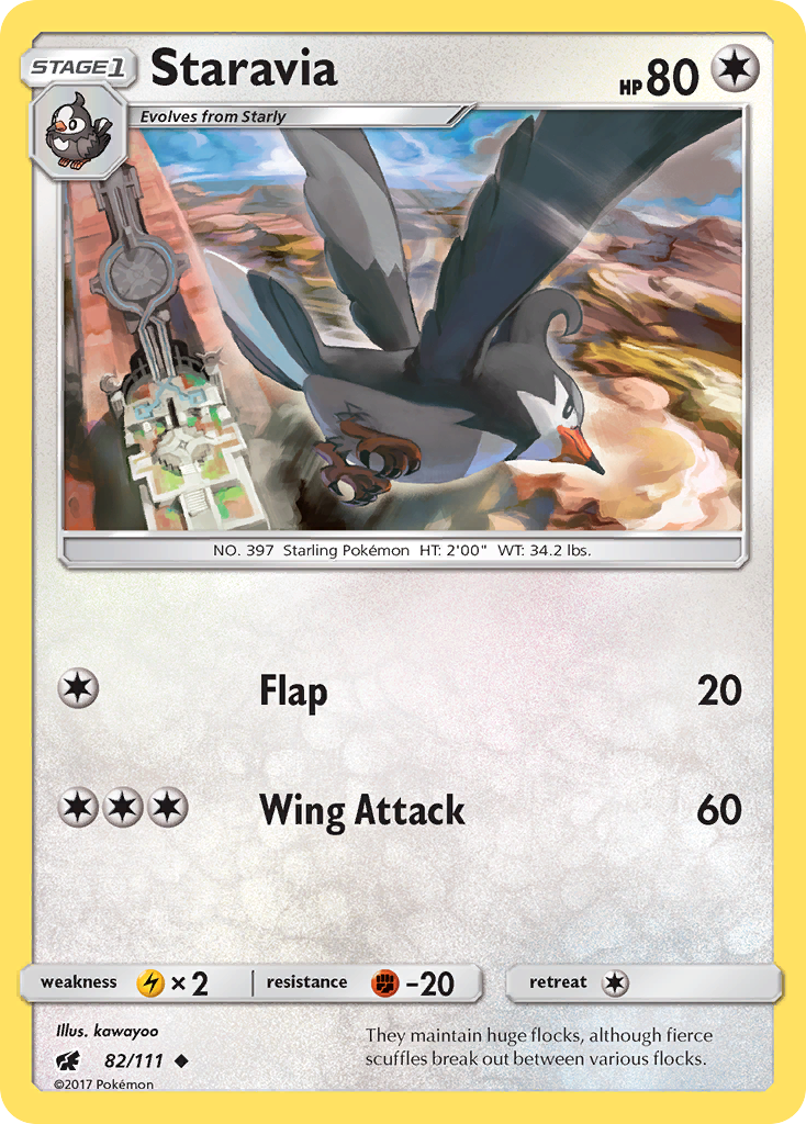 Staravia (82/111) [Sun & Moon: Crimson Invasion] | Good Games Adelaide SA