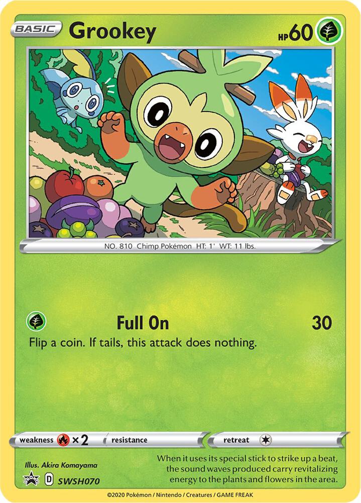 Grookey SWSH070 (SWSH: Sword & Shield Promo Cards)  - Holofoil | Good Games Adelaide SA