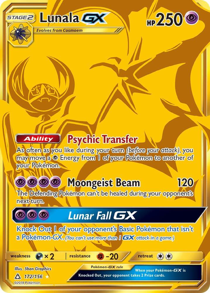 Lunala GX Secret Rare 172/156 (SM - Ultra Prism)  - Holofoil | Good Games Adelaide SA