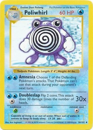 Poliwhirl (38/102) [Base Set Shadowless Unlimited] | Good Games Adelaide SA