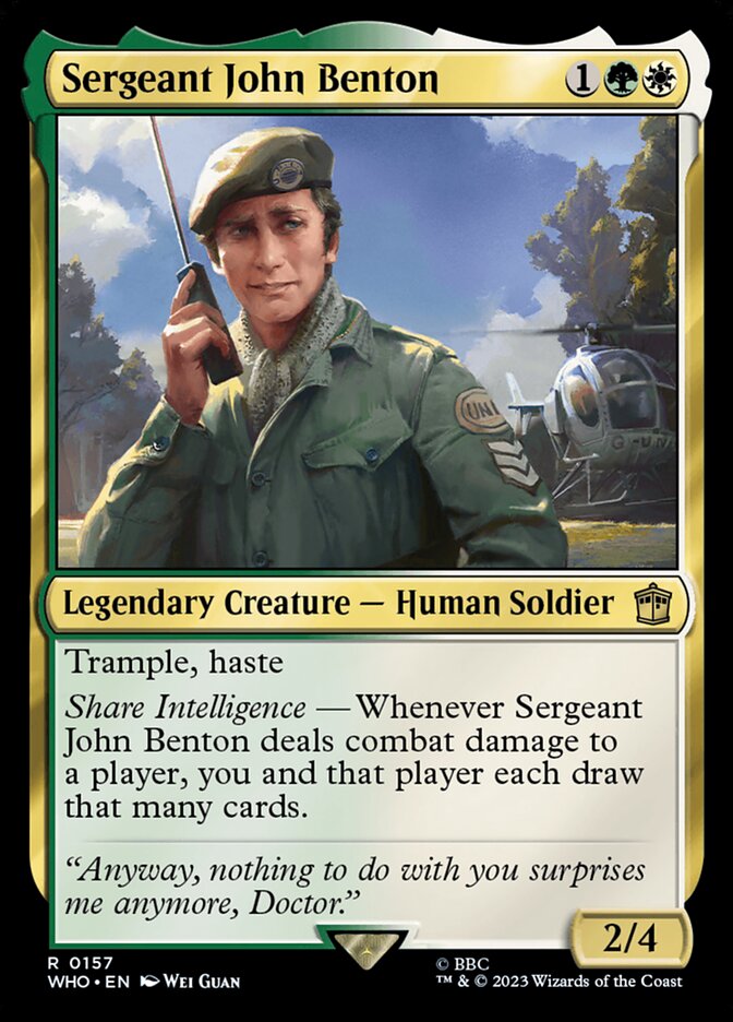 Sergeant John Benton 157 (Universes Beyond: Doctor Who)  - Foil | Good Games Adelaide SA